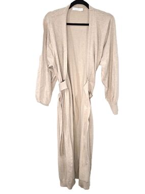 EXLURA Sz Small Neutral Beige Knit Cardigan